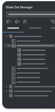 Sheet set manager panel